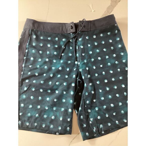 The North Face Board Shorts Flash Dry Swim Trunks Sz 33  Abstract Navy - Picture 1 of 8